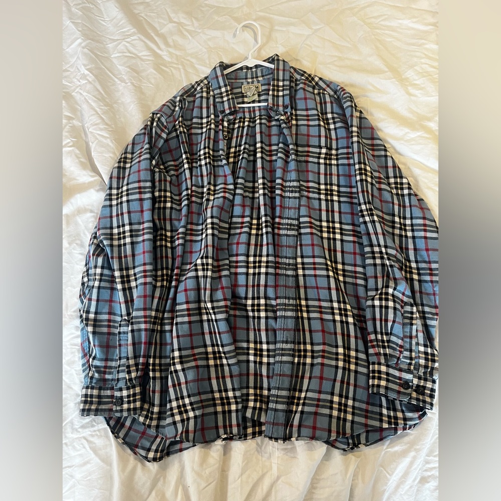 LL Bean Blue Flannel XXL Tall
